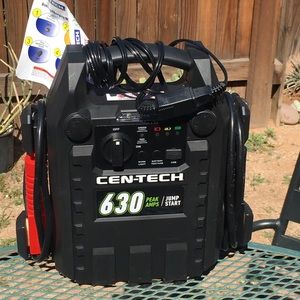 Cen-Tech brand 630 Peak Amp Portable Jump Starter And Power Pack